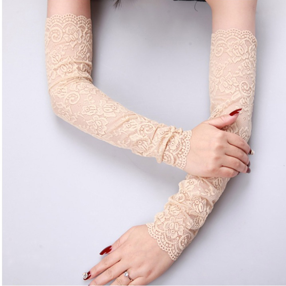 레이스 롱 팔토시 자외선 차단 여름 운전 장갑 망사 반토시 손가락 메쉬 혼주 웨딩