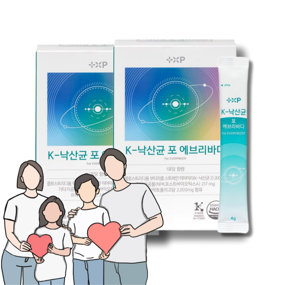 K낙산균 포에브리바디 요구르트 맛 프로바이오틱스 30포, 2개 - 상품 이미지