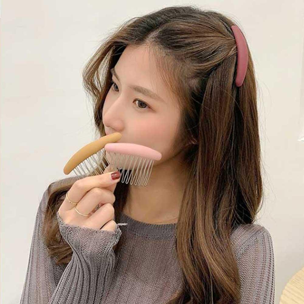 라운드 빗핀 머리핀 헤어빗핀 올림머리 빗삔 빗살 여성 무광 - 상세 이미지 3