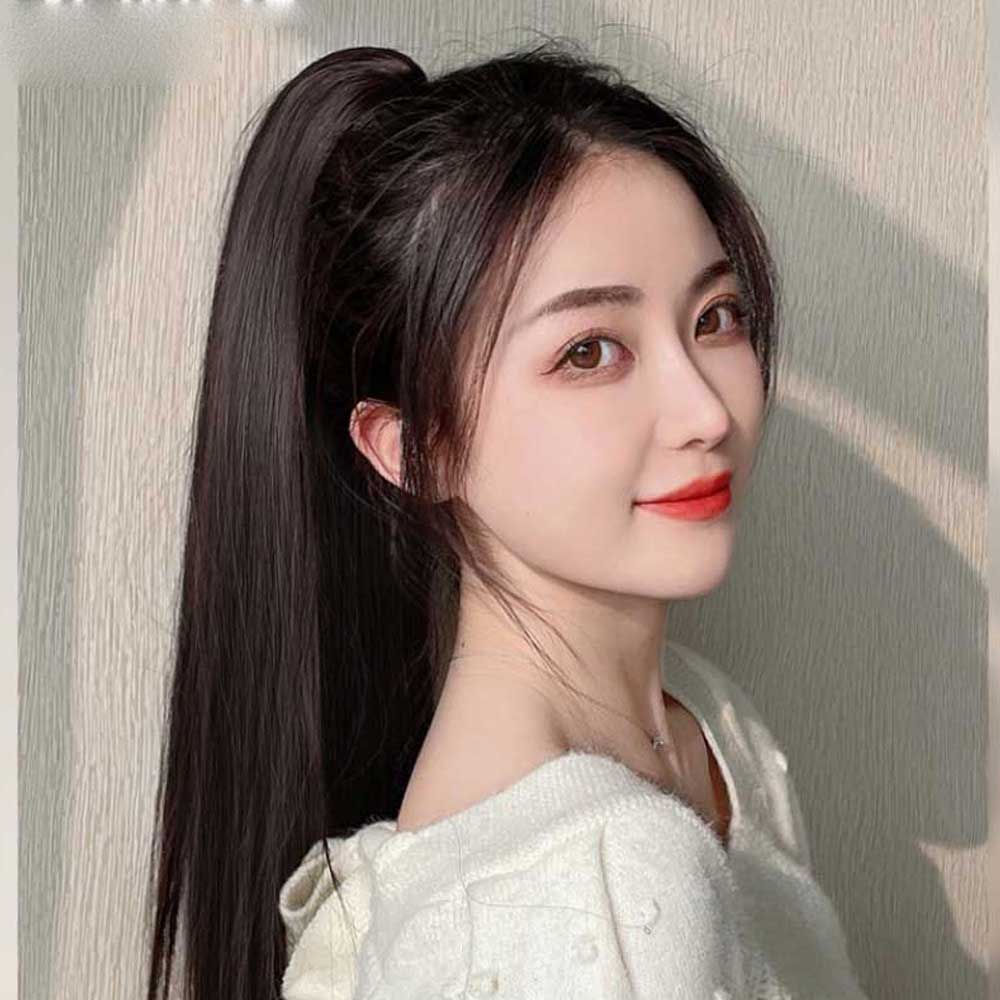 긴 생머리 포니테일 가발 묶음머리 집게 붙임머리 집게핀 부분 - 상세 이미지 2