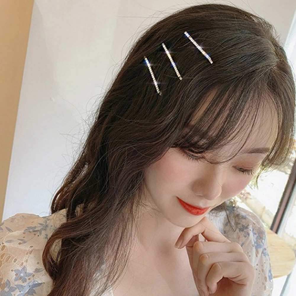 큐빅 실핀 헤어실핀 앞머리 얇은 옆머리 삔세트 프랑스삔 앞머리핀 반머리 바비 - 상세 이미지 2