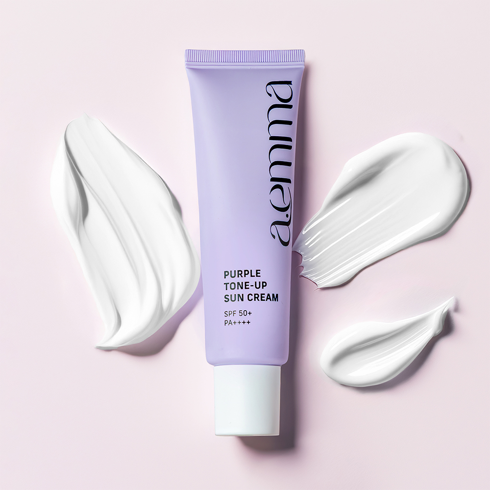 티샤 에이엠마 퍼플 톤업 선크림 SPF50+ PA+++ 톤업 보정 선크림 민감성피부 선크림 50g - 상세 이미지 2