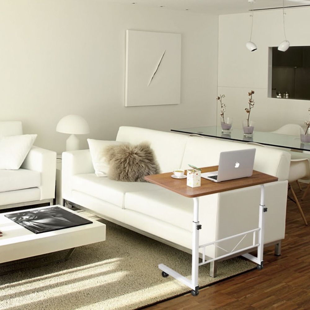 침대 테이블 높이조절 사이드 티테이블 미니 이동식 베드 키높이 쇼파용 ㄷ자 중형