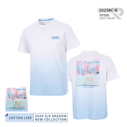 라이더 RYDER 2025RC-6 코튼라이크 남여공용 반팔티셔츠 배드민턴 복 탁구 스쿼시 스포츠의류 - 메인 이미지