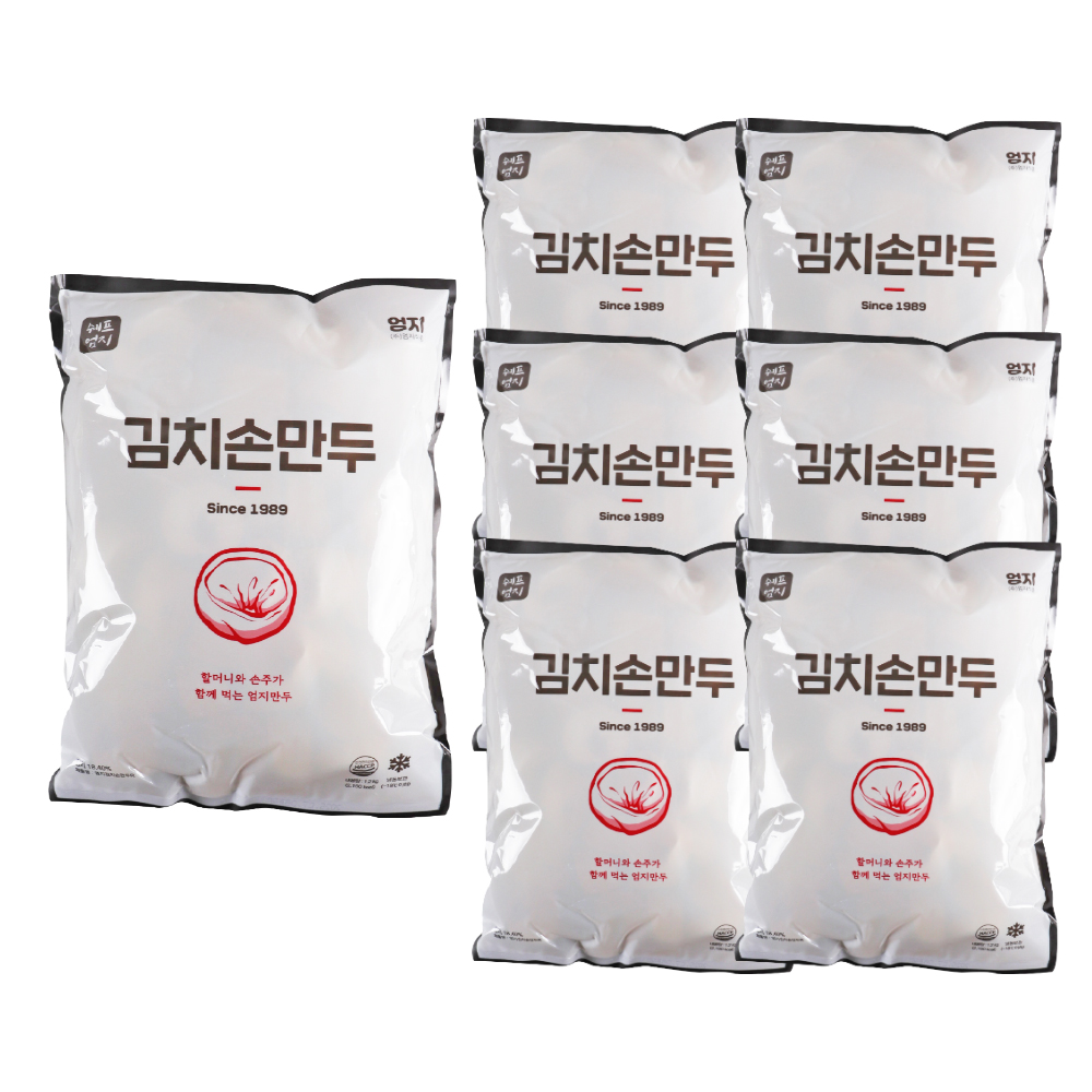 엄지 김치손만두 1.2kg/냉동 _박스단위출고 : 데이올푸드