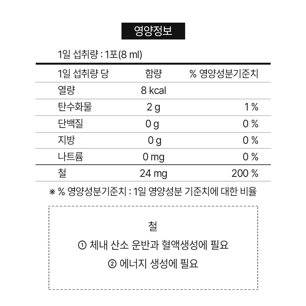 [3+1] 임산부 철분제 비헴철 리포퍼 액상 철분 영양제 24mg 30포, 4개
