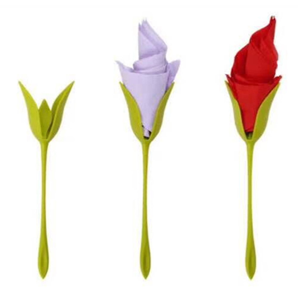 장미꽃 만들기 냅킨 꽂이 홀더 장미 파티 장식 테이블 디너 연회 모임 테이블꾸미기 - 상세 이미지 3
