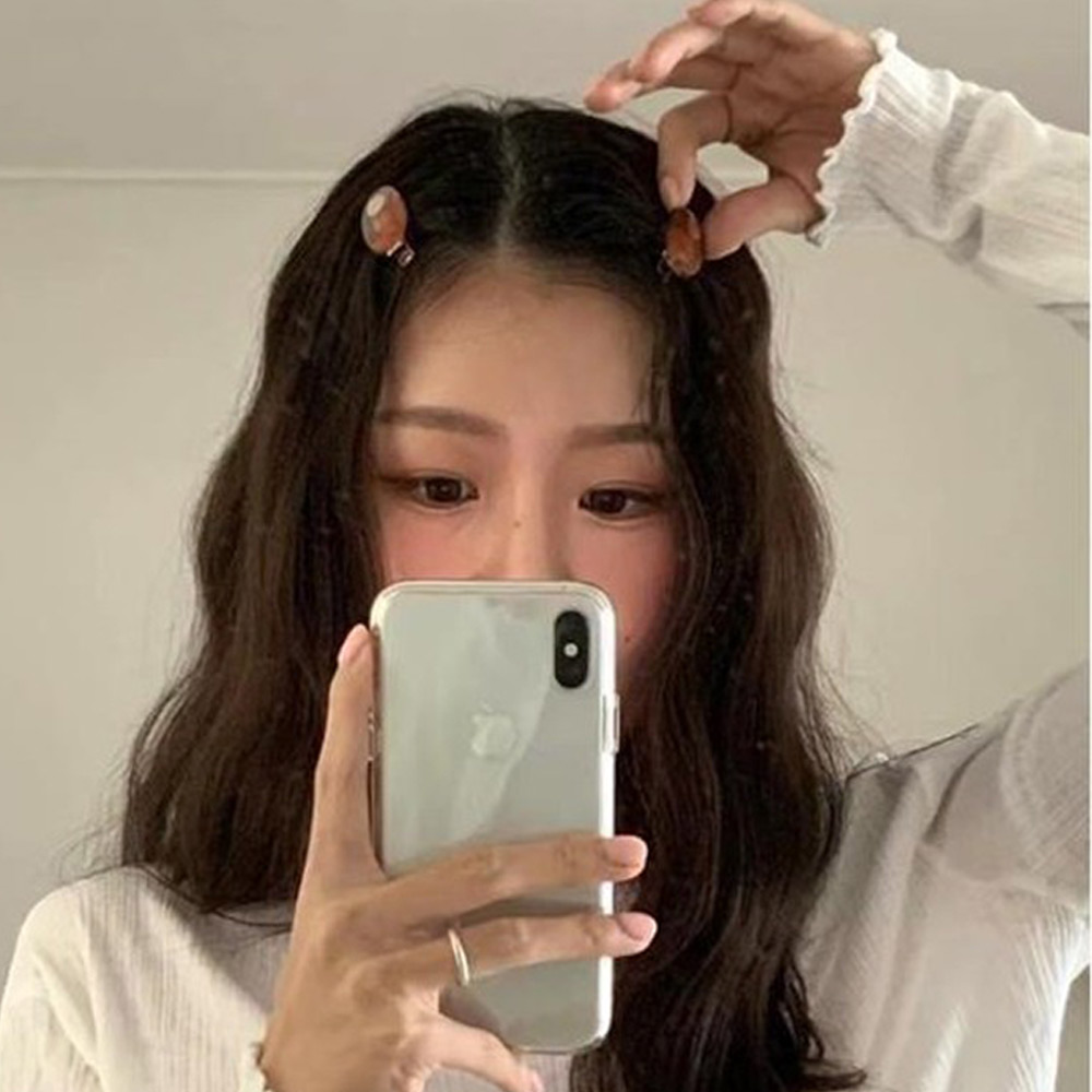 마블 앞머리 핀 옆머리핀 포인트 헤어 삔 고정 클립 미니 집게핀 이미지 7