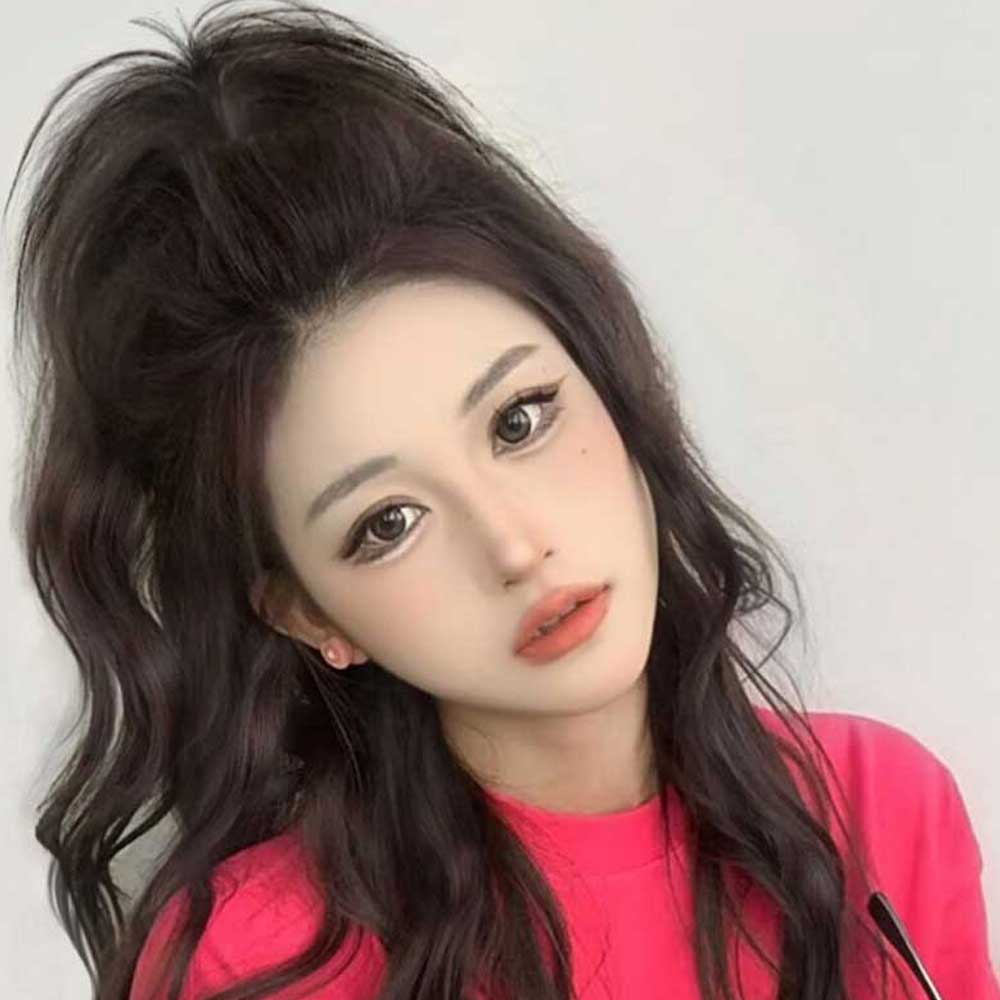 포니테일 풍성 집게가발 붙임머리 업스타일 웨이브 가발집게 - 상세 이미지 5