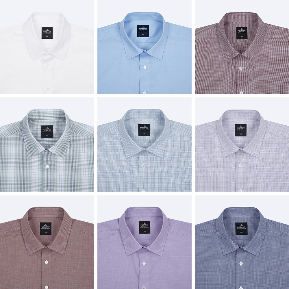 어반트 구김없는 남성 셔츠 캐주얼 와이셔츠 링클프리 이지케어 다림질 필요없는 스탠다드카라