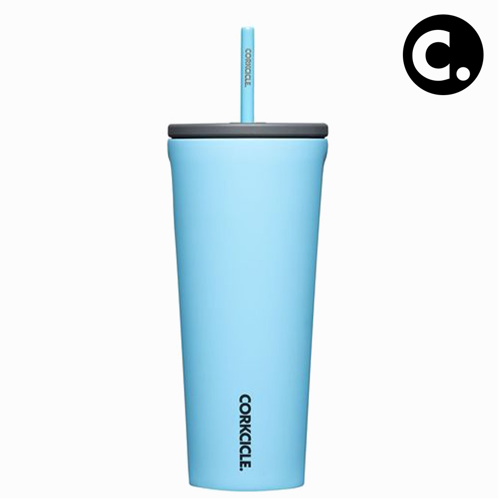 콕시클 콜드컵 텀블러 대용량 빨대 스텐 진공 보온 보냉 벤티 710ml, 산토리니 - 상품 이미지
