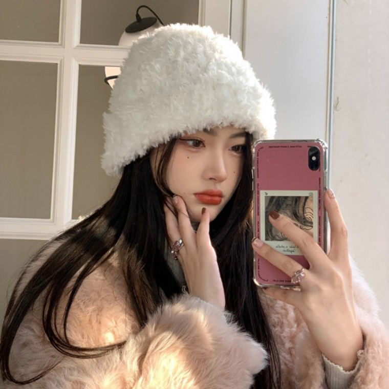 복슬 털 알파카 루즈핏 비니 모자 퍼 벙거지 러시아 버킷햇 알래스카 햇