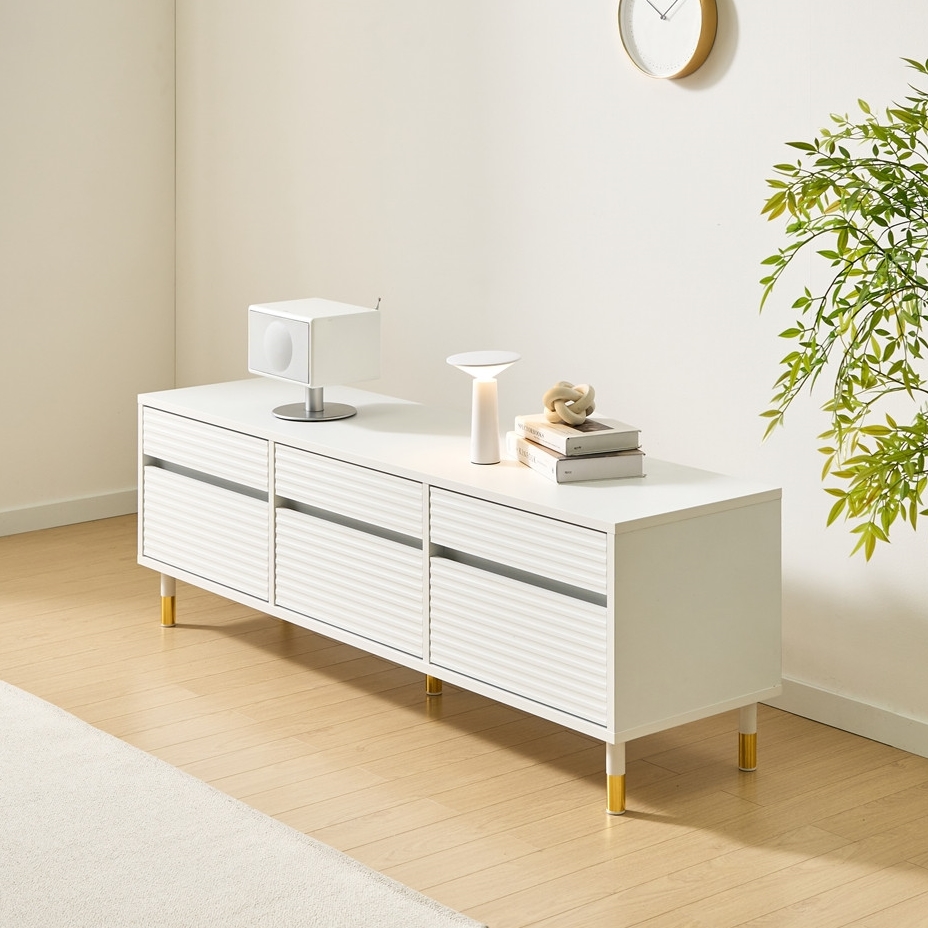 모나코 TV하부장 85인치 75인치 TV 티비 거실장 티브다이 1500x400x459mm, 화이트