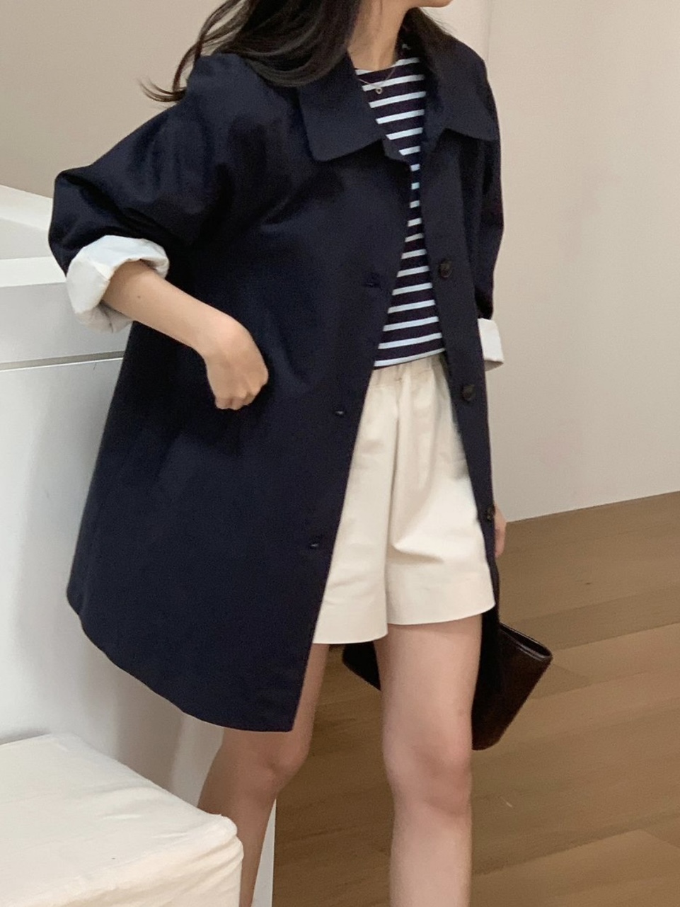 [당일출고/봄코트🌸] 루즈핏 하프트렌치코트 바바리코트 하프코트 트렌치자켓 (데일리룩/나들이룩/벚꽃룩/개강룩) 상세 이미지 31