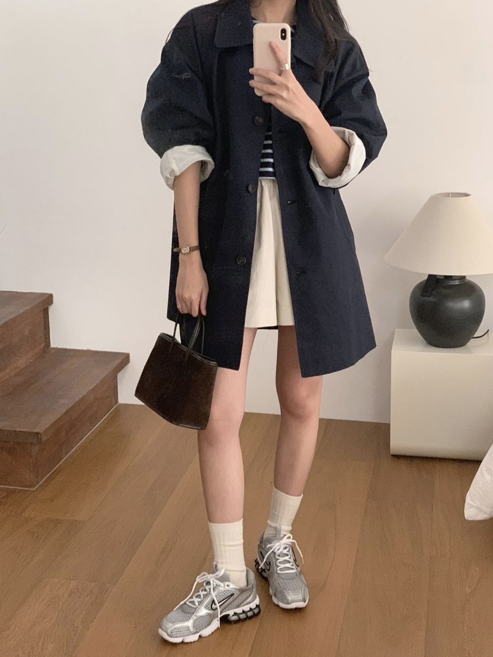 [당일출고/봄코트🌸] 루즈핏 하프트렌치코트 바바리코트 하프코트 트렌치자켓 (데일리룩/나들이룩/벚꽃룩/개강룩) 상세 이미지 34