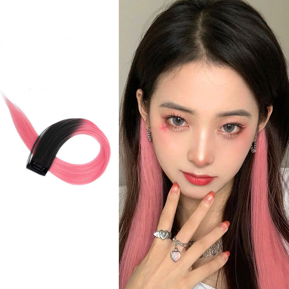 투톤 브릿지 헤어 피스 트윙클 붙임 머리 옴브레 포인트 부분 가발 - 상세 이미지 5