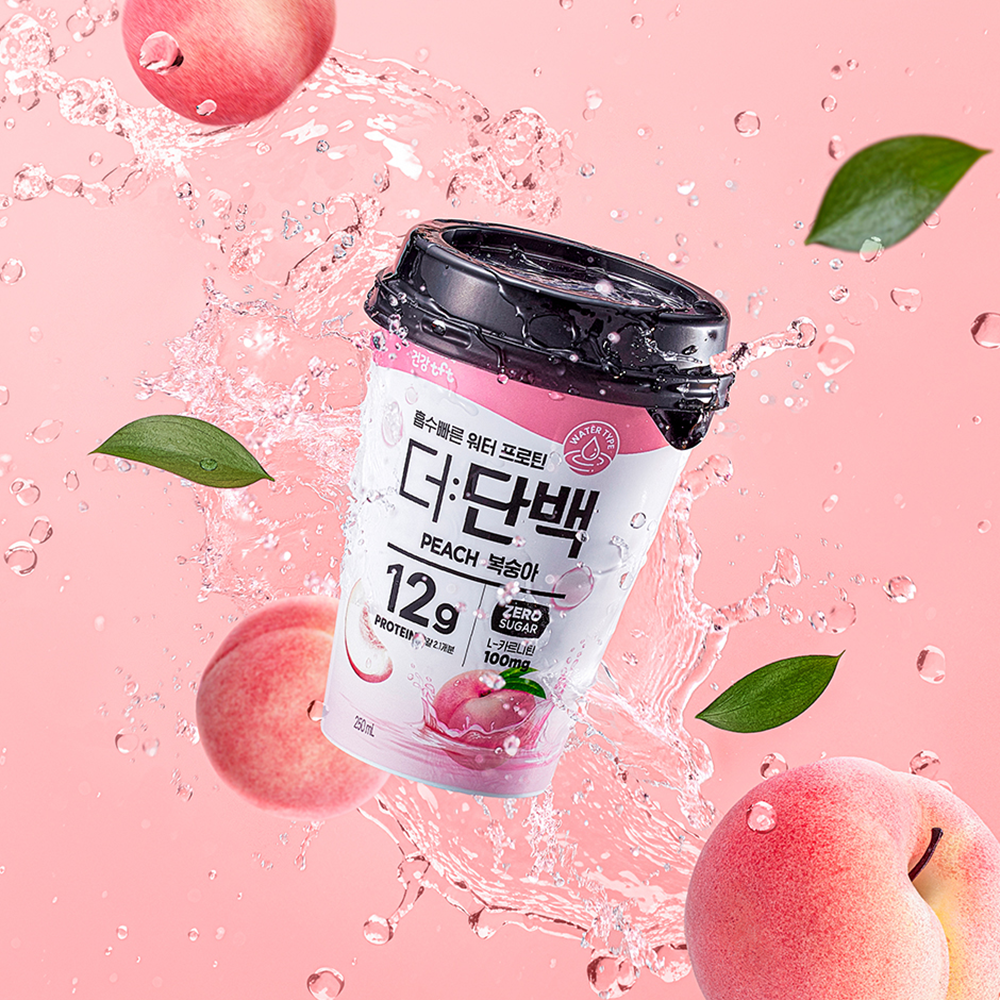 [소비기한 11월 24일] 빙그레 더단백 워터 프로틴 복숭아 250ml 10개 단백질 음료 - 상세 이미지 2