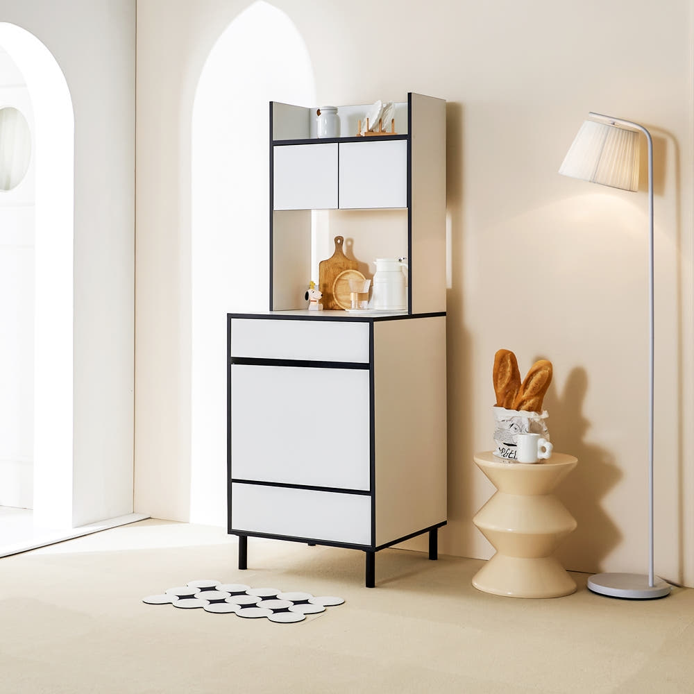 에그미 광파오븐렌지대 광파오븐장 선반 수납장 오븐장 다이 600x600x1730mm, 6단, 화이트