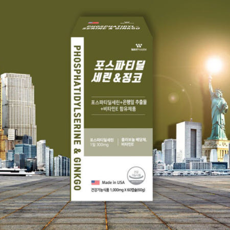 웨이팜 포스파티딜세린&징코 1000mg x 60캡슐