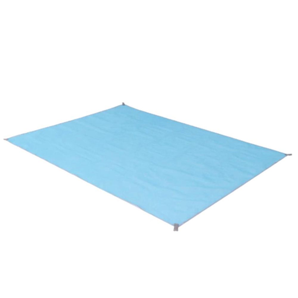블루 해변 돗자리 샌드패스 매트 2중 메쉬 고정링 150X200