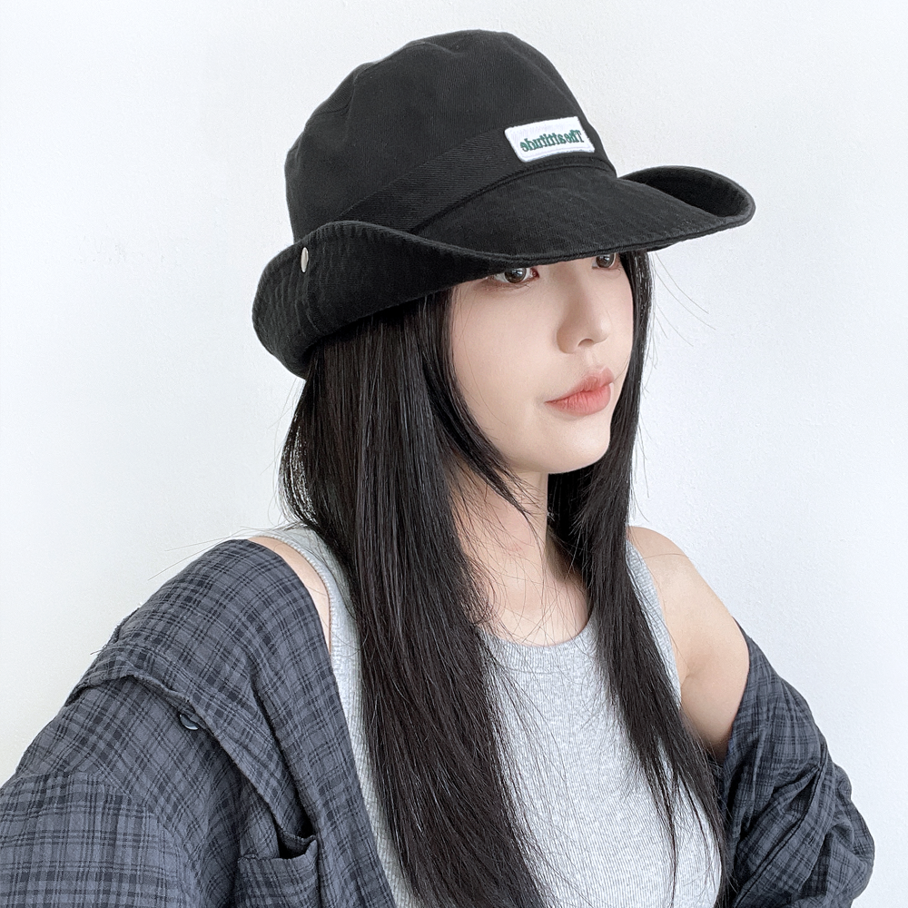 에티튜드 면 버킷햇 챙넓은 봄 여름 휴양지 자외선차단 벙거지 대챙모자 - 상세 이미지 2