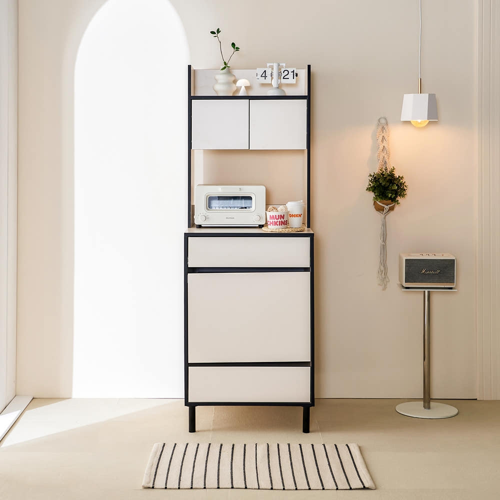 에그미 광파오븐렌지대 광파오븐장 선반 수납장 오븐장 다이 600x600x1730mm, 6단, 화이트