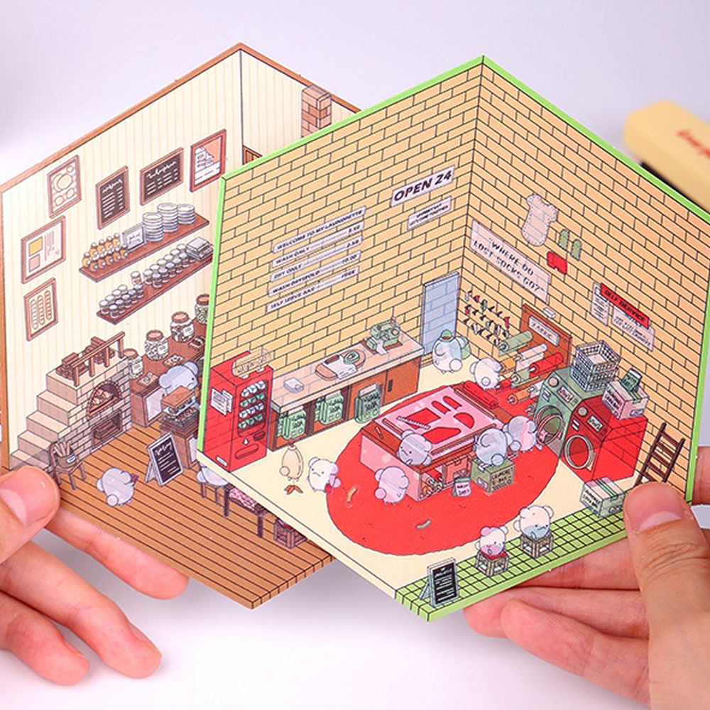 입체 3D 방꾸미기 스티커 방꾸 diy 집 꾸미기스티커 원룸 팬더 트리하우스 - 상품 이미지