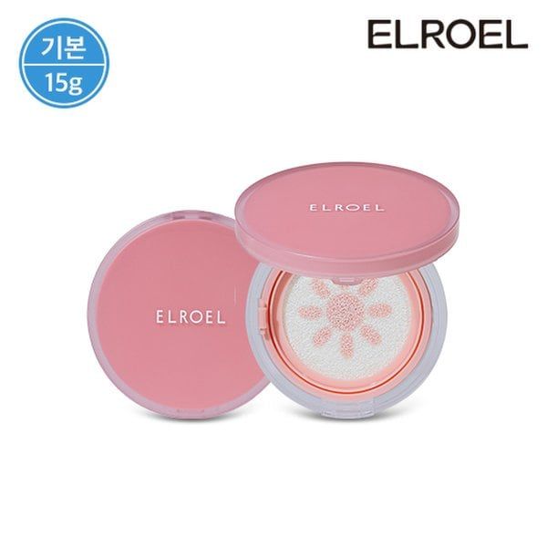 엘로엘 [기본] 엘로엘 피치 핑크 톤업 팡팡 선쿠션 15g 본품 x 2개 : 삼퍄상점
