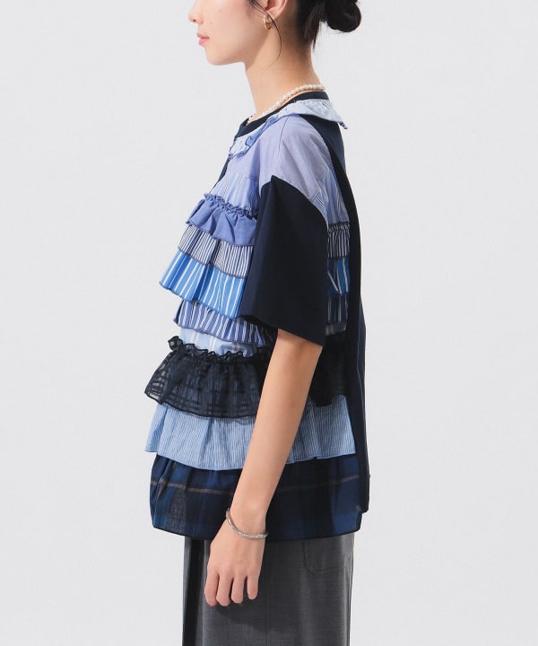 빔즈 재팬 BEAMS JAPAN x TORI-TO 별주 티어드 아시메 티셔츠 25SS - 상세 이미지 5