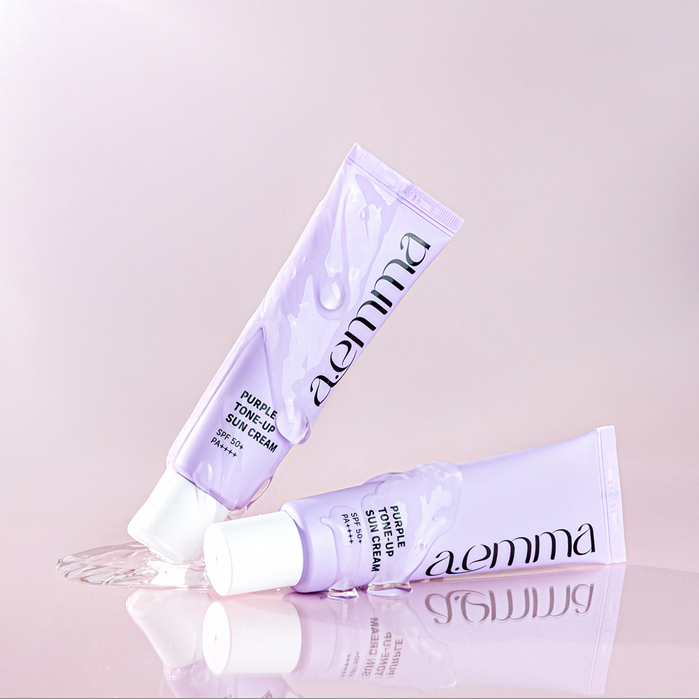 티샤 에이엠마 퍼플 톤업 선크림 SPF50+ PA+++ 톤업 보정 선크림 민감성피부 선크림 50g - 상세 이미지 3