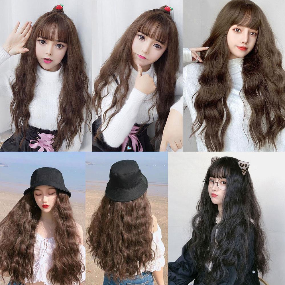 2024 히피펌 통가발 긴머리 자연스러운 롱 웨이브 물결 - 상세 이미지 5