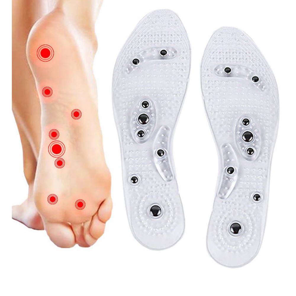 실리콘 자석 지압깔창 투명 아치 깔창 발건강 풋케어 지압 기능성 인솔