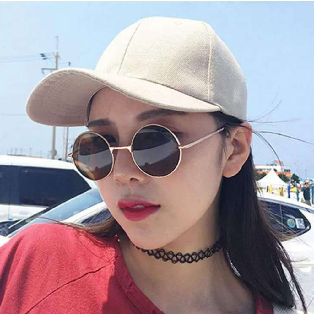 레트로 레옹 썬글라스 동글이 미러 선글라스 원형 동그란 반미러 틴트 금테 동글이 안경 - 상세 이미지 2