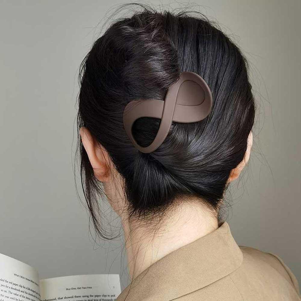 리본 8 집게핀 반묶음 올림 머리핀 반머리 헤어핀 - 상세 이미지 2