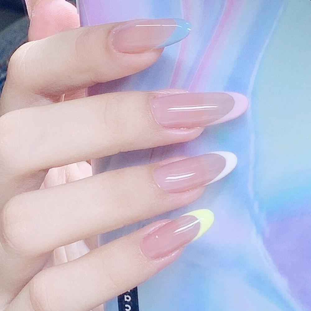 투명 셀프 프렌치 네일 스탬프 양면 꾹꾹이 젤네일 아트 재료 - 상세 이미지 2