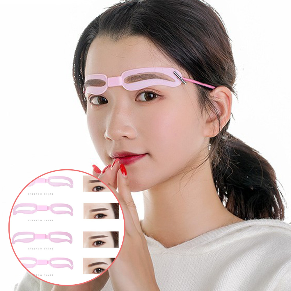 밴드형 눈썹 그리기 4종 아치형 모양 눈썹틀 일자 다듬는 법 아이브로우 틀 - 상세 이미지 3