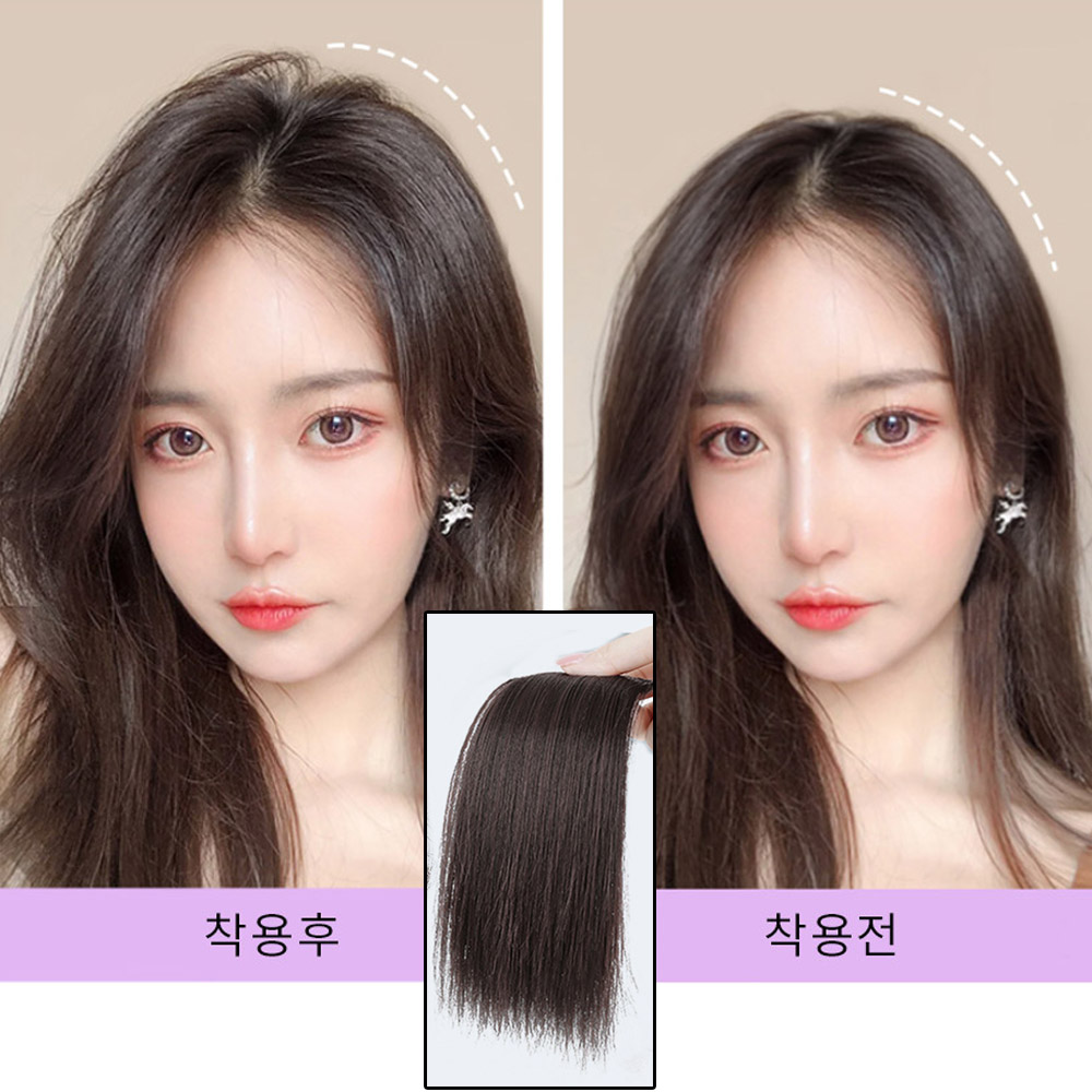 옆머리 볼륨 가발 헤어 피스 붙임머리 헤어뽕 부분 - 상세 이미지 5