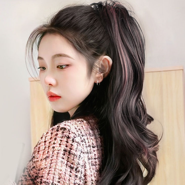 브릿지 포니테일 집게가발 웨이브 염색 가발 집게핀 달비 이미지 8
