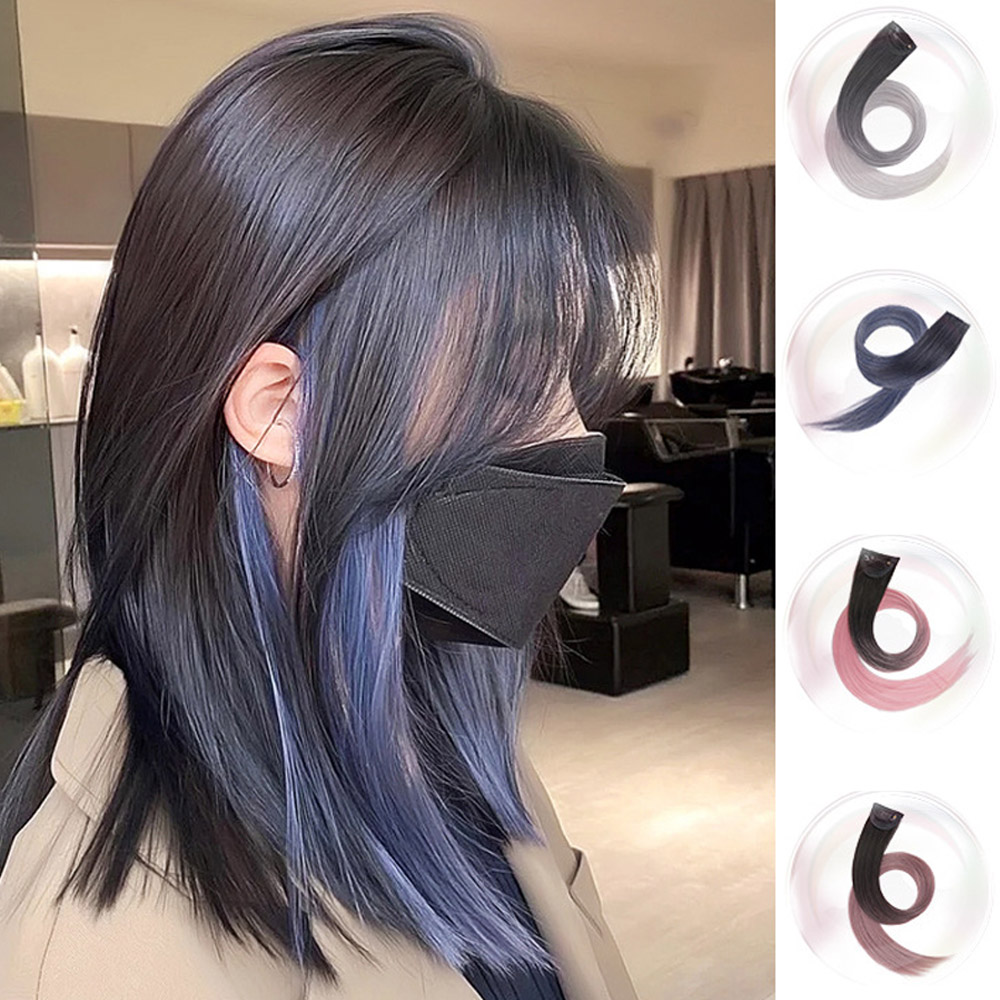 투톤 브릿지 헤어 피스 트윙클 붙임 머리 옴브레 포인트 부분 가발 - 상세 이미지 3