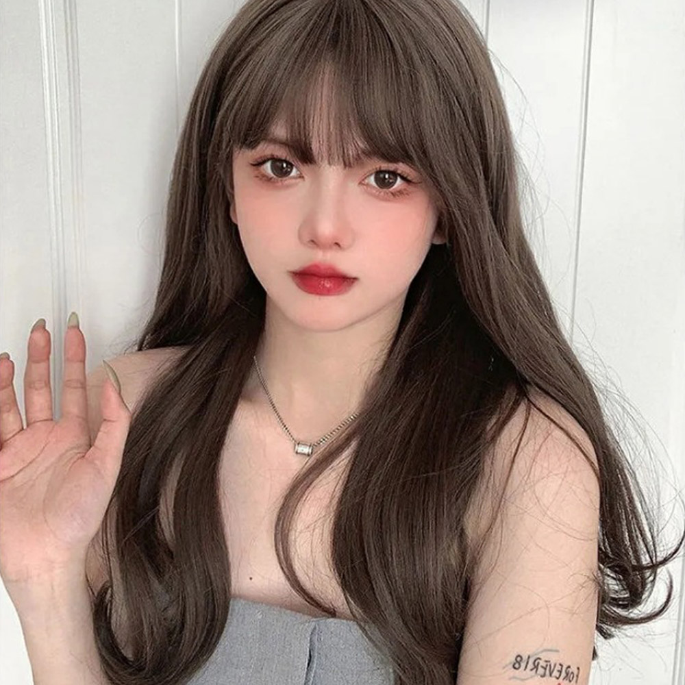 2023 긴머리 웨이브 통가발 롱 자연스러운 전체 롱 가발 5칼라 - 상세 이미지 4