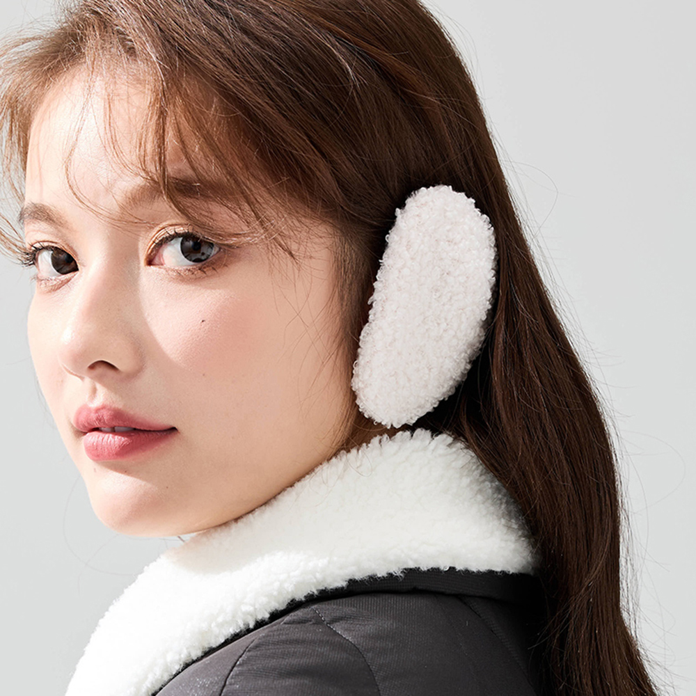 톡톡창고 뽀글이 이어머프 끈없는귀마개 양털 분리형 똑딱이 귀도리 - 상품 이미지