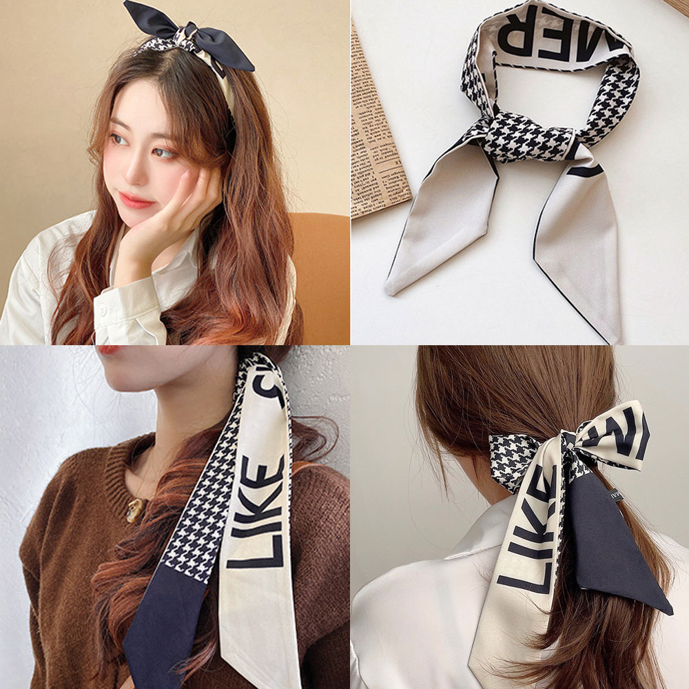 미니 타이 스카프 방도 넥보우 가방 손잡이 쁘띠 레터링