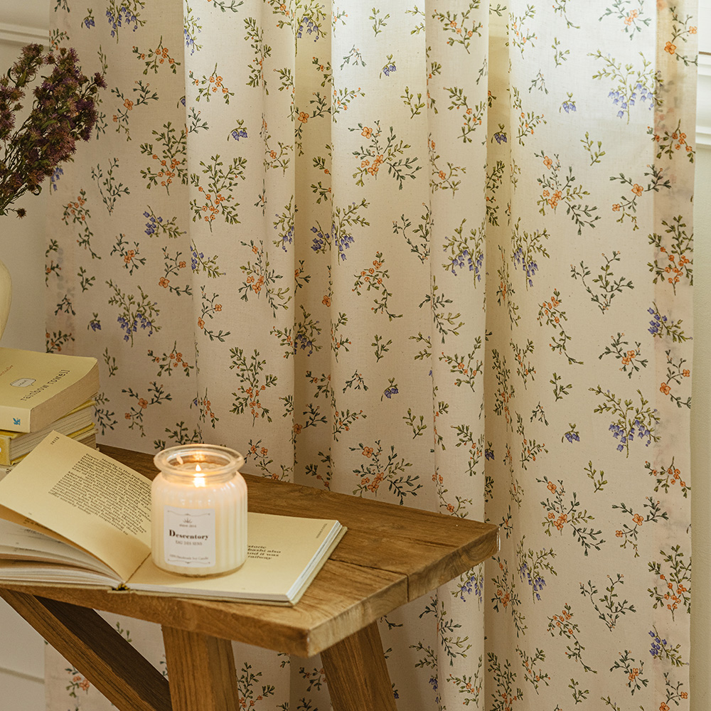 바자르 모로코 광목 순면 책장 주방 가림막커튼 공간분리 창문형 가리개커튼