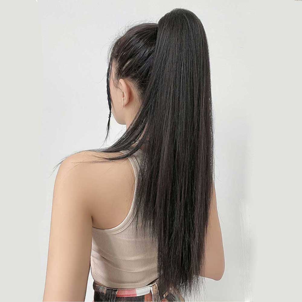 긴 생머리 포니테일 가발 묶음머리 집게 붙임머리 집게핀 부분 - 상세 이미지 3