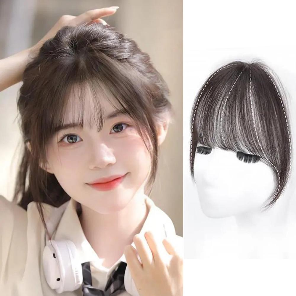 인모 C컬 앞머리 가발 옆머리 시스루 사이드 뱅 - 상세 이미지 2