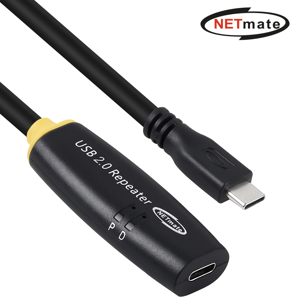 강원전자 넷메이트 USB2.0 C타입 연장 리피터 20m CBL-203CMCF-20P - 메인 이미지