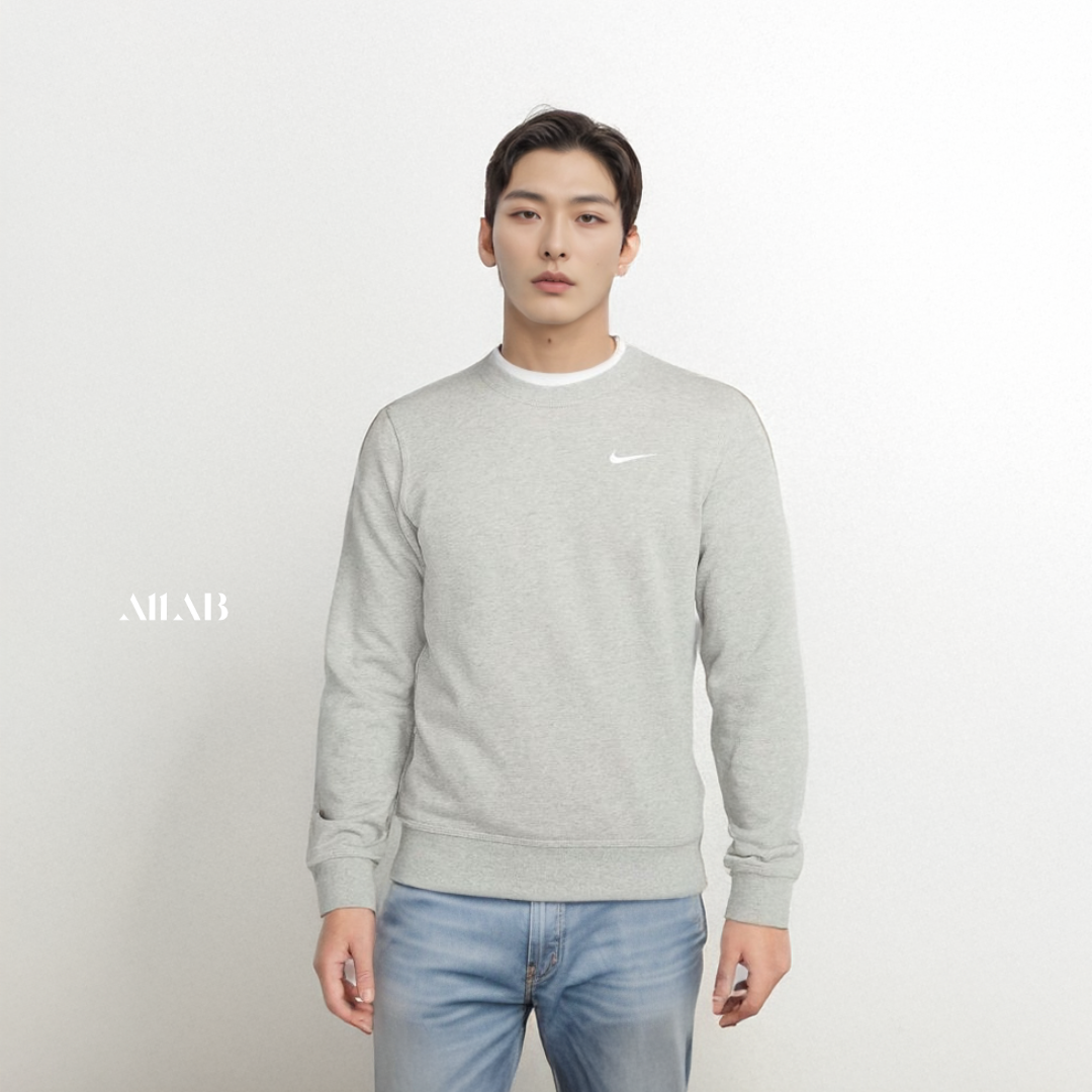 [오늘출발] 나이키 남성 클럽 프렌치 테리 크루 맨투맨 후드 티셔츠 그레이, M