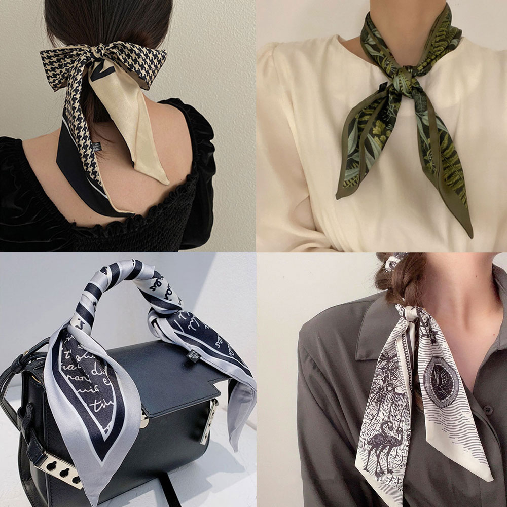 미니 타이 스카프 방도 넥보우 가방 손잡이 쁘띠 레터링
