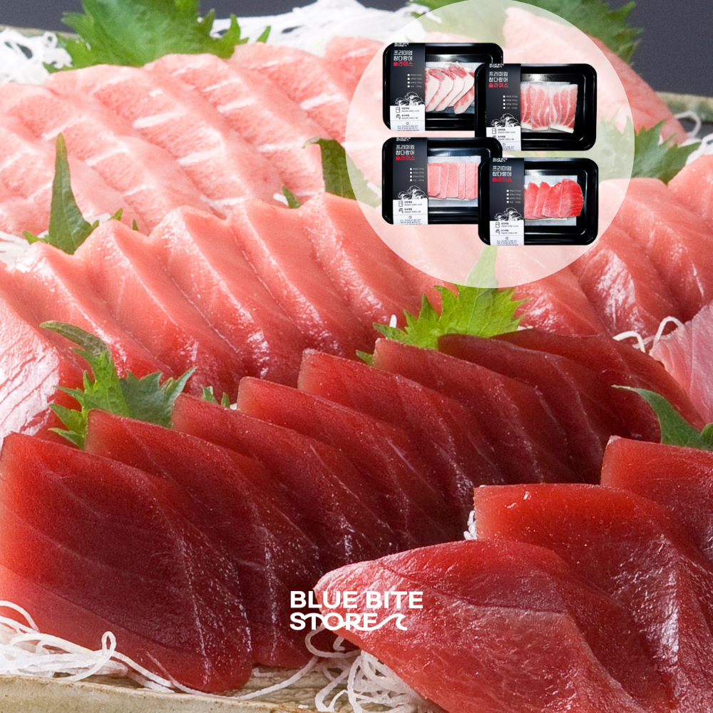 냉동참치 슬라이스 참치회 참다랑어 100g 오도로 대뱃살