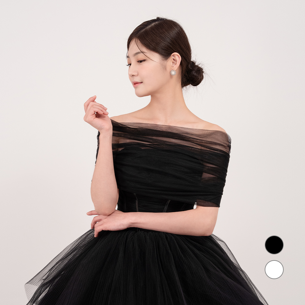 [시스루] 릴리드레스 몽블랑 볼레로 드레스숄 웨딩볼레로 빅사이즈 케이프 - 상품 이미지